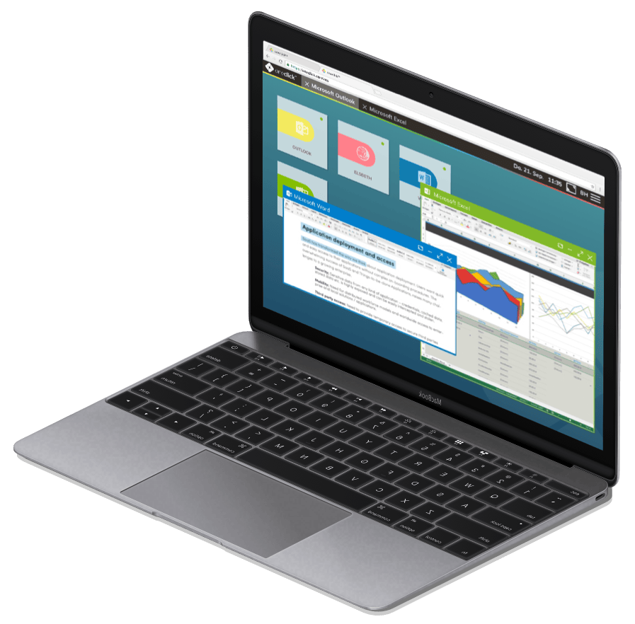 Zugriff auf alle zugewiesenen Apps Komplett personalisiertes, sicheres Webportal